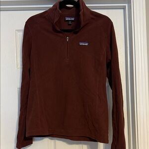 Patagonia Burgundy Fleece Quarter-Zip Pullover Mens Medium Maroon